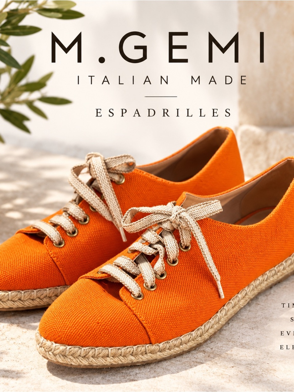 M. Gemi Vibrant Orange Espadrille Sneakers. Sz‎ 9.5-10/EU 40. Italy
